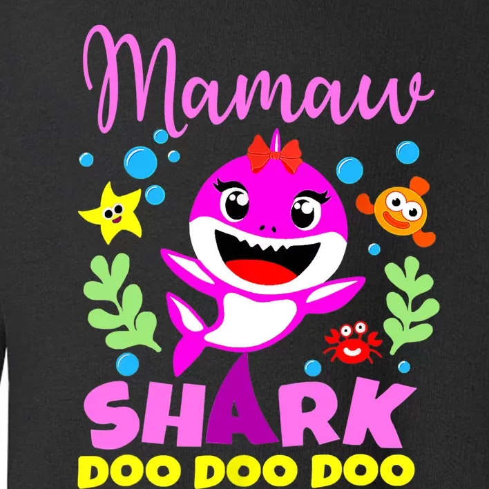 Birthday Mamaw Gifts Shark Mamaw Shark Family Mother's Day Toddler Sweatshirt