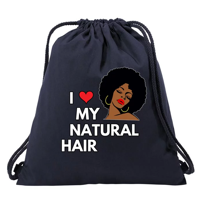 Black Magic Gift Melanin Lips I Love My Natural Hair Gift Drawstring Bag