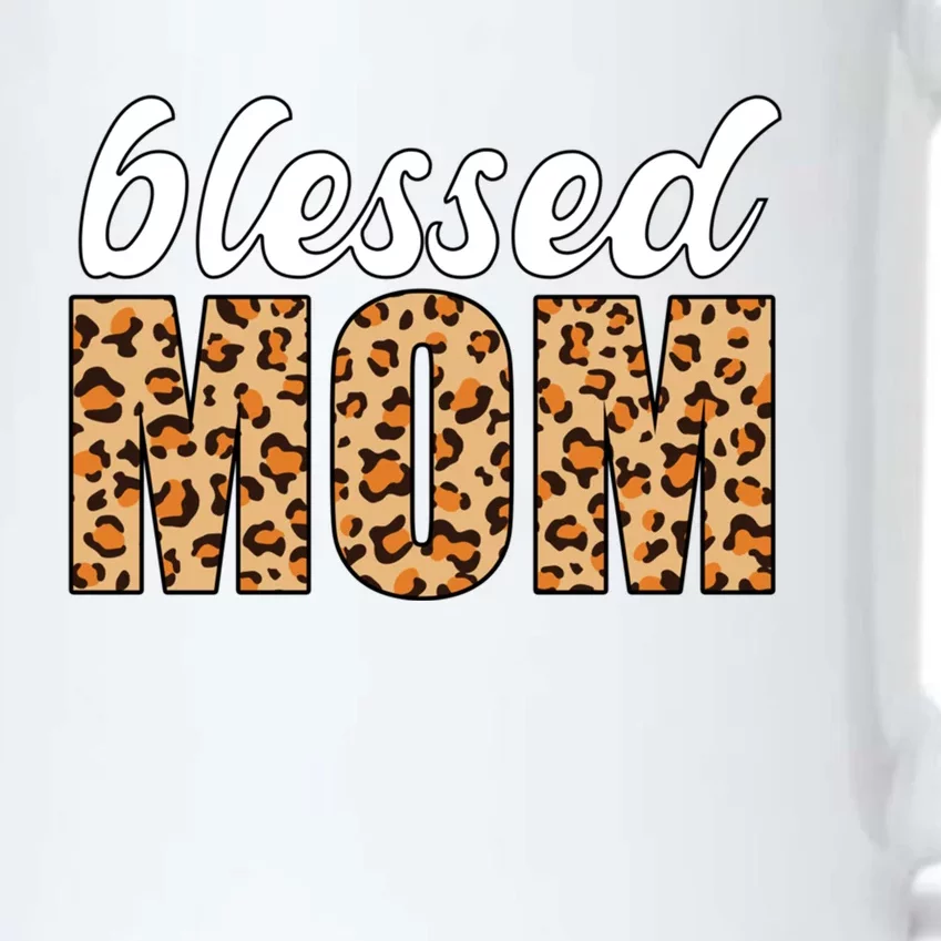 Blessed Mom Gift Leopard Print Funny Gift Black Color Changing Mug