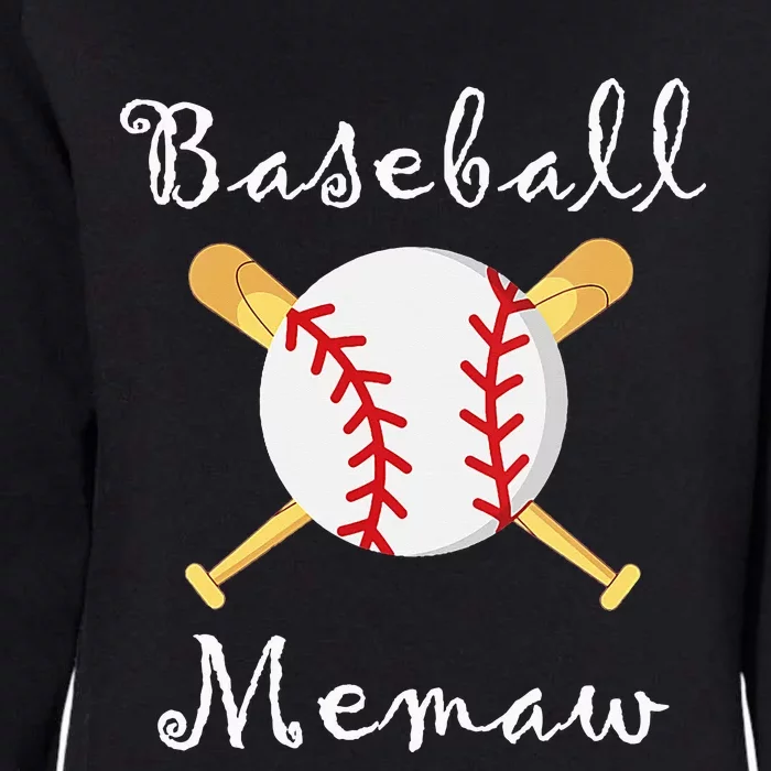 Baseball Memaw Grandsons Game day Gifts to Cheer Grandma Womens California Wash Sweatshirt