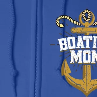 Boating Mom Gift Motorboating Sailing Captain Boat Gift Full Zip Hoodie