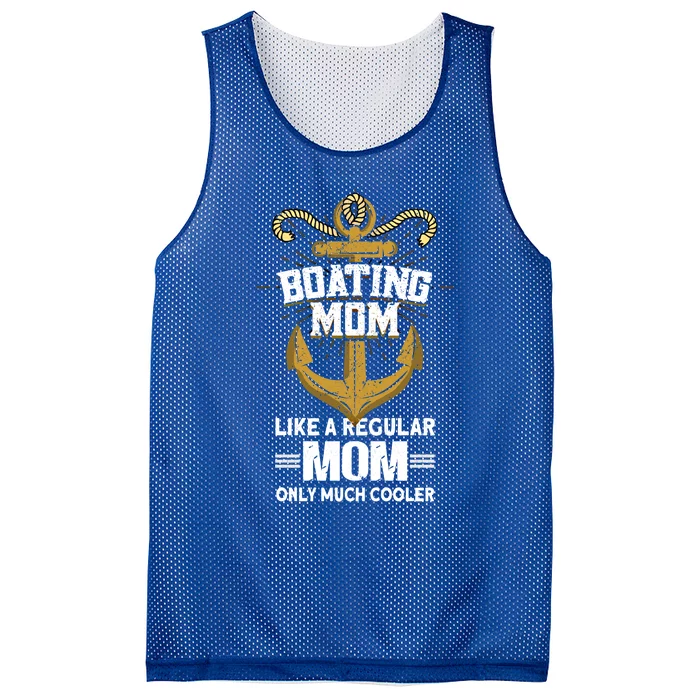 Boating Mom Gift Motorboating Sailing Captain Boat Gift Mesh Reversible Basketball Jersey Tank