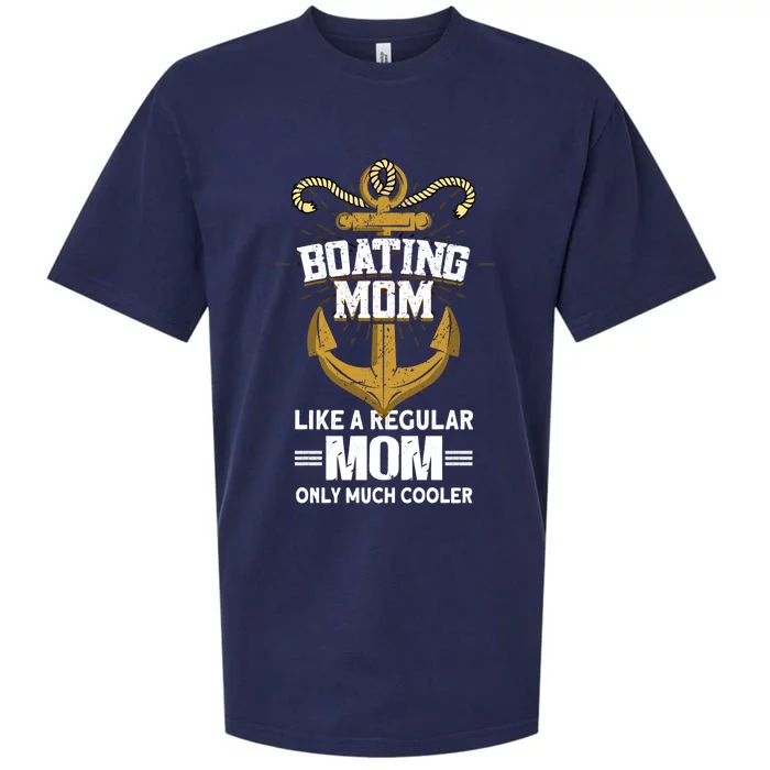 Boating Mom Gift Motorboating Sailing Captain Boat Gift Sueded Cloud Jersey T-Shirt