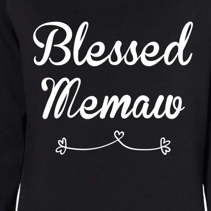 Blessed Memaw Gift Womens California Wash Sweatshirt