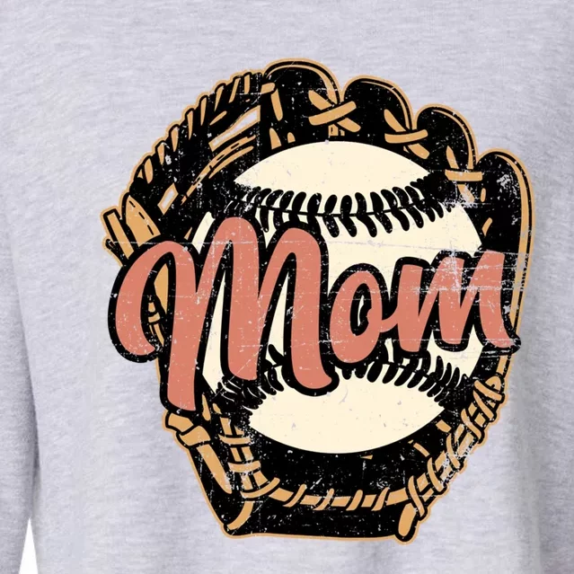 Baseball Mom Gift Baseball Gift Baseball Lover Gift Cropped Pullover Crew