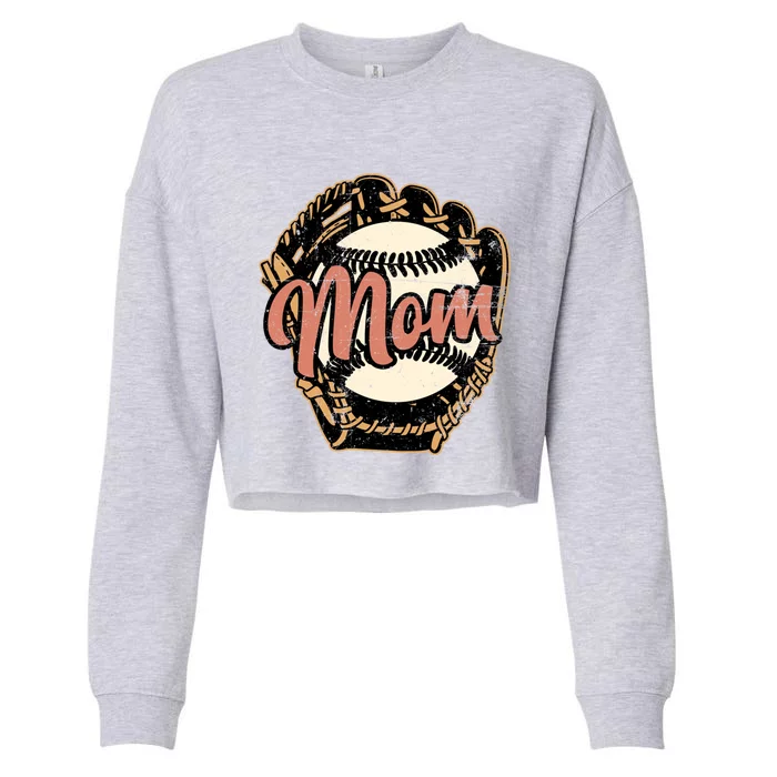 Baseball Mom Gift Baseball Gift Baseball Lover Gift Cropped Pullover Crew