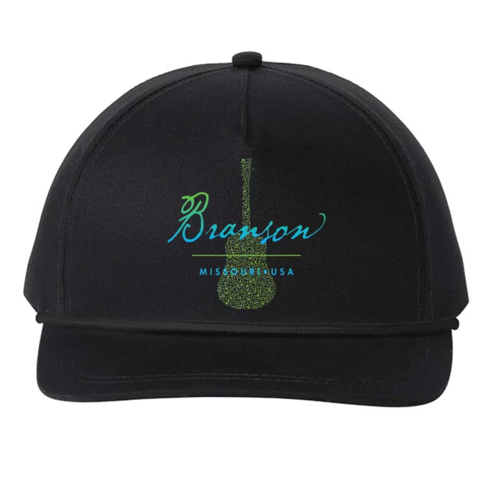 Branson Missouri Guitar Design Snapback Five-Panel Rope Hat