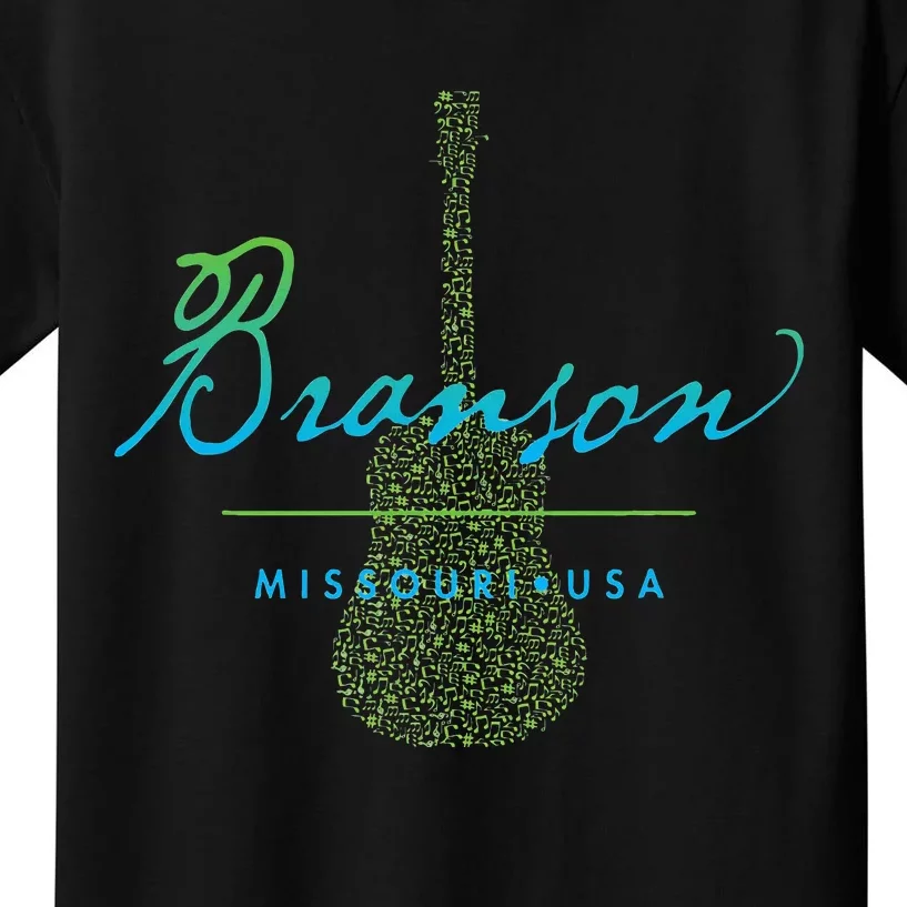 Branson Missouri Guitar Design Kids T-Shirt