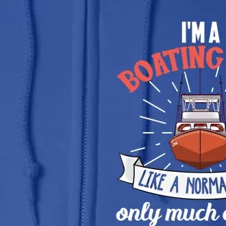 Boating Mom Gift Funny Boat Life Quote Mother Gift Full Zip Hoodie