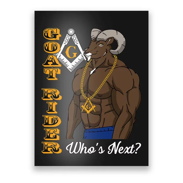 Brothers Masons Goat Rider WhoS Next Masonic Poster