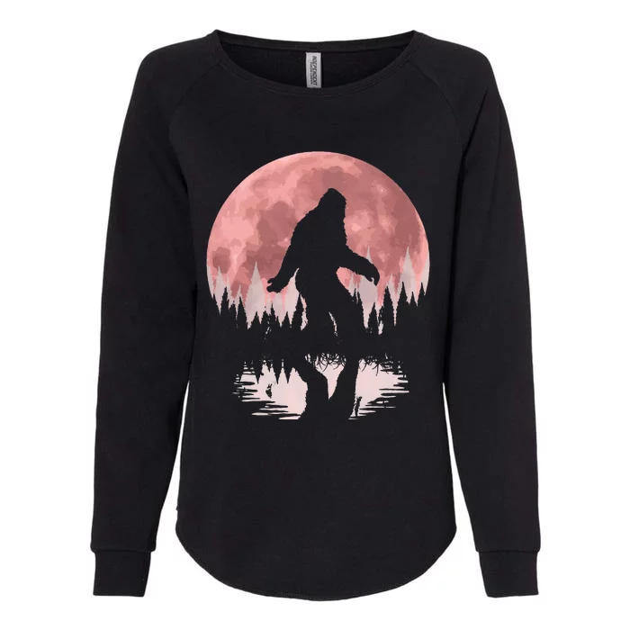 Bigfoot Moon Graphic Night Forest! Cool Sasquatch Men Women Womens California Wash Sweatshirt