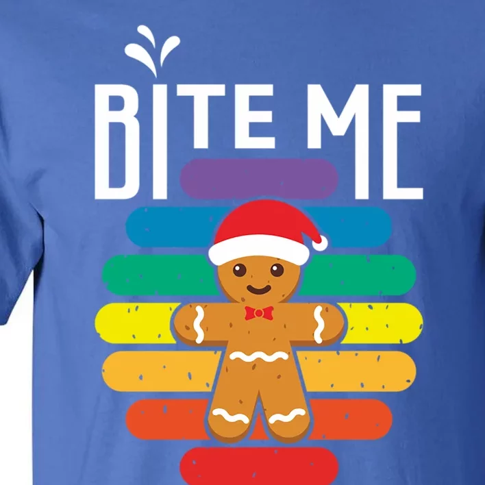 Bite Me Gingerbread Lgbt Xmas Cookie Gay Christmas Gift Tall T-Shirt