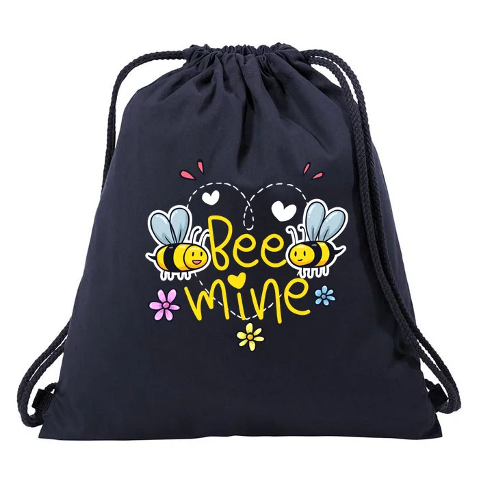 Bee Mine Gift Bumble Bees Valentines Day Gift Cute Gift Drawstring Bag