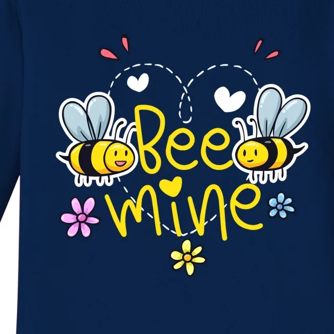 Bee Mine Gift Bumble Bees Valentines Day Gift Cute Gift Baby Long Sleeve Bodysuit