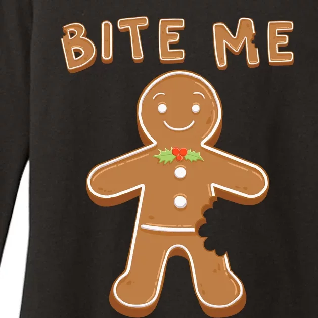 Bite Me Gingerbread Gift Womens CVC Long Sleeve Shirt