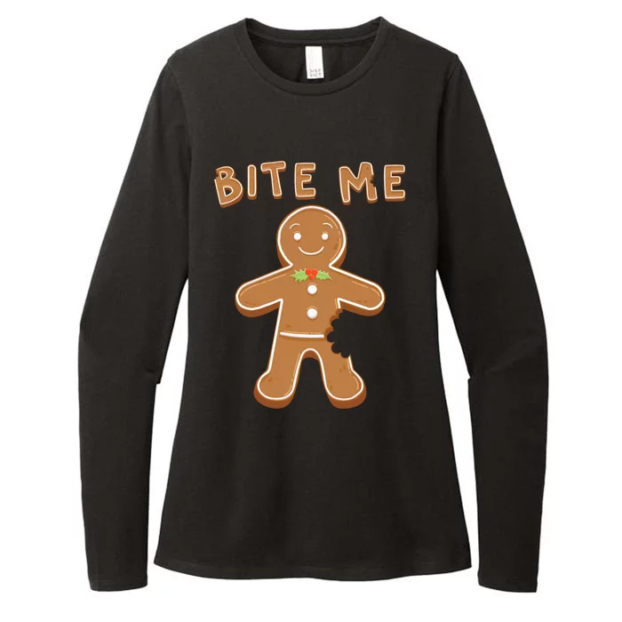 Bite Me Gingerbread Gift Womens CVC Long Sleeve Shirt