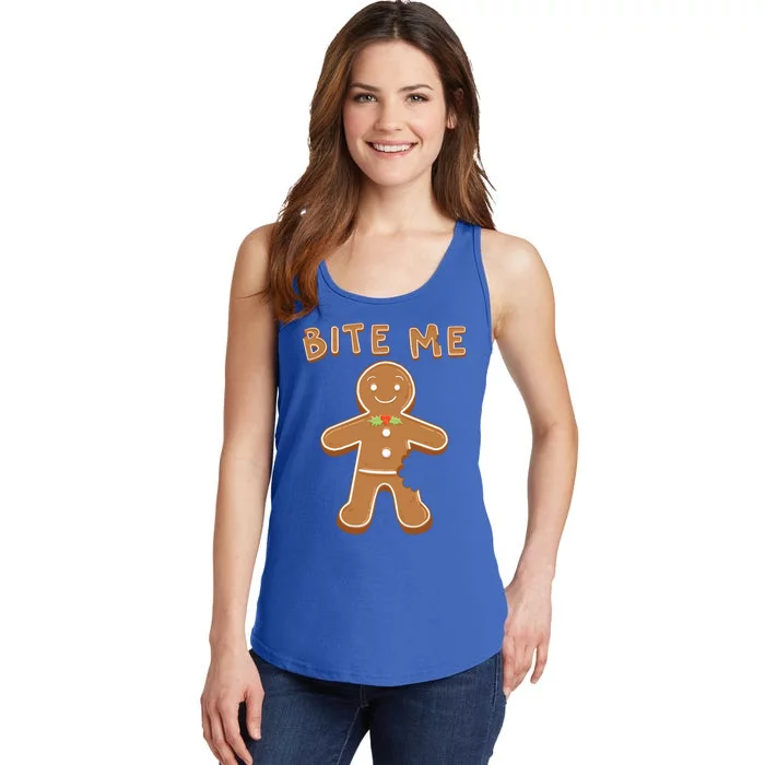 Bite Me Gingerbread Gift Ladies Essential Tank