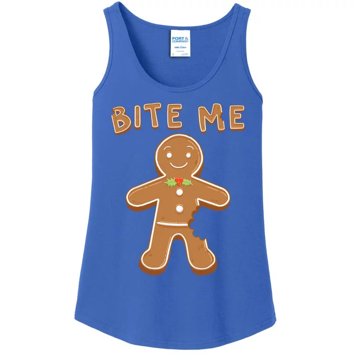 Bite Me Gingerbread Gift Ladies Essential Tank