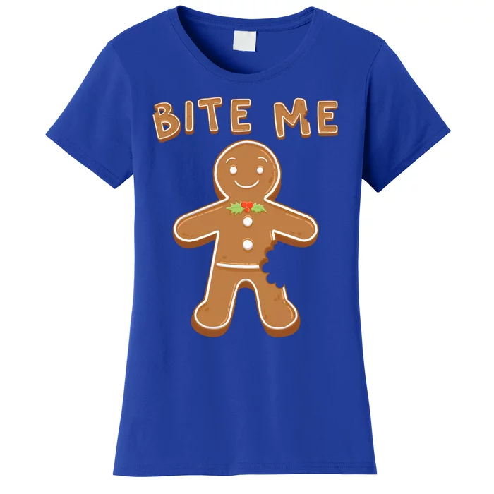 Bite Me Gingerbread Gift Women's T-Shirt