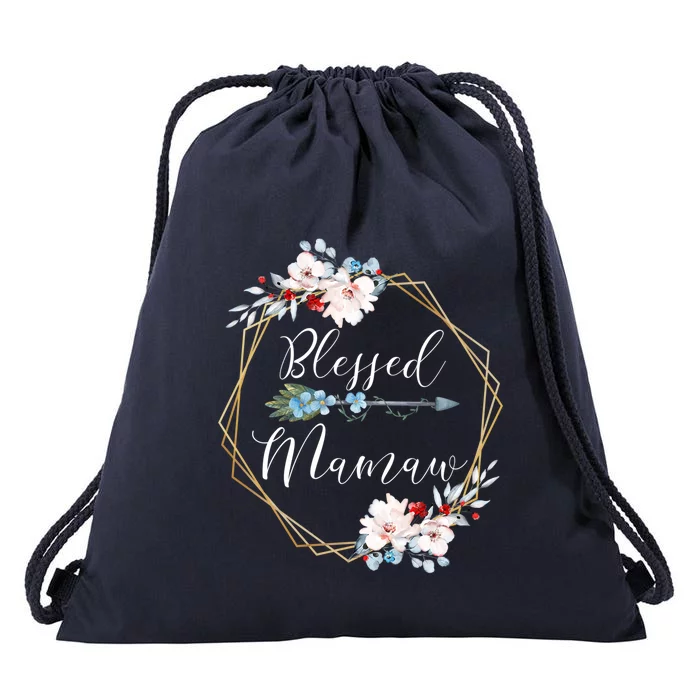 Blessed Mamaw Grandma Gift Funny Gift Drawstring Bag