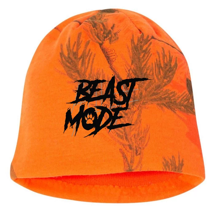 Beast Mode Gym Motivation Graphic Kati - Camo Knit Beanie