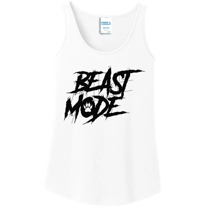 Beast Mode Gym Motivation Graphic Ladies Essential Tank