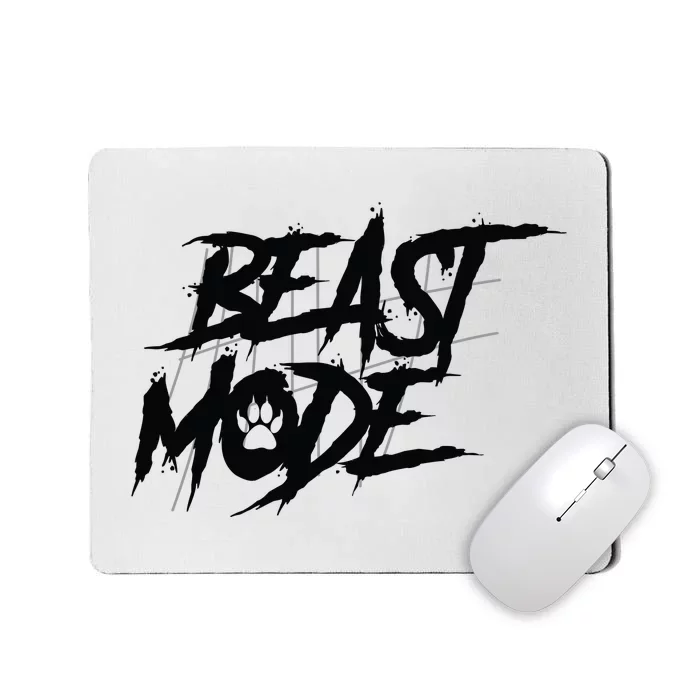 Beast Mode Gym Motivation Graphic Mousepad