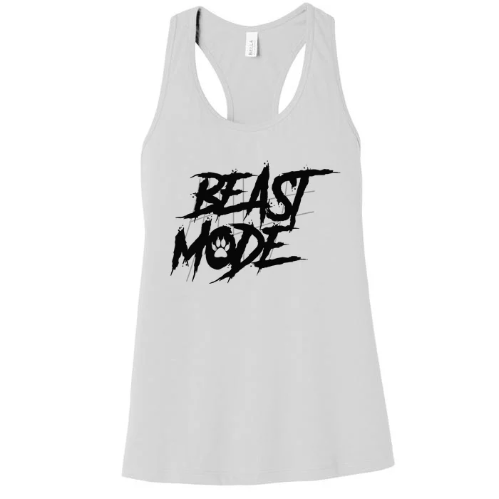 Beast Mode Gym Motivation Graphic Women's Racerback Tank