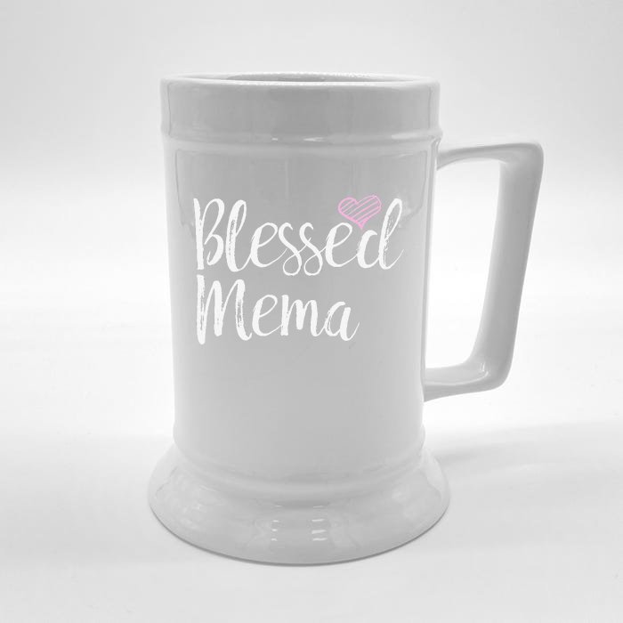 Blessed Mema Grandma Gifts Front & Back Beer Stein