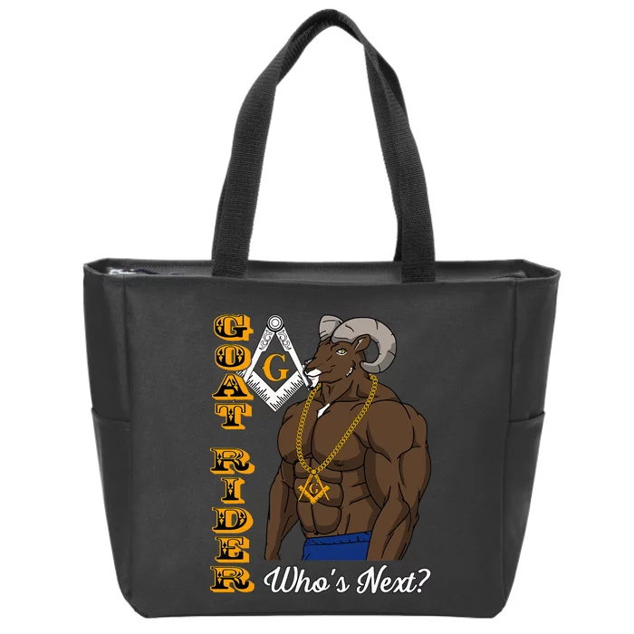 Brothers Masons Goat Rider Who's Next Masonic Father's Day Zip Tote Bag