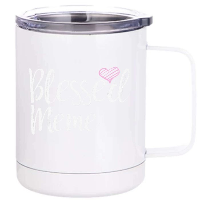 Blessed Meme Grandma Gifts Front & Back 12oz Stainless Steel Tumbler Cup