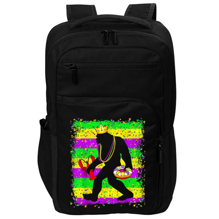 Bigfoot Mardi Gras Sasquatch Funny Men Carnival Festiva Impact Tech Backpack