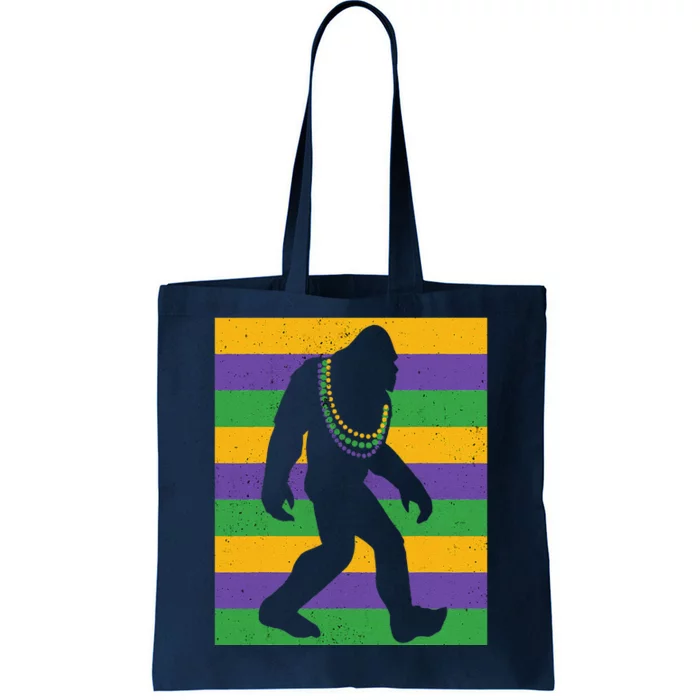 Bigfoot Mardi Gras Sasquatch Funny Gift Tote Bag