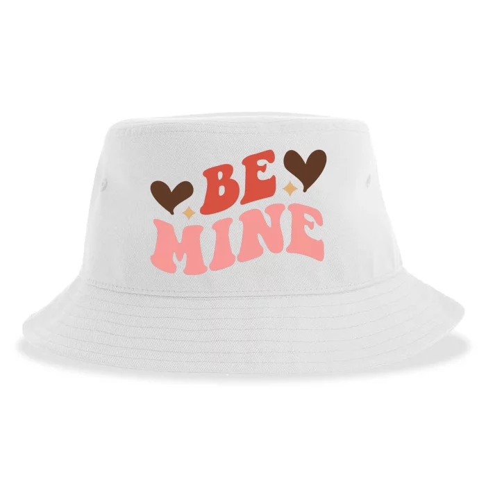 Be Mine Groovy Retro Valentine's Day Gift Sustainable Bucket Hat