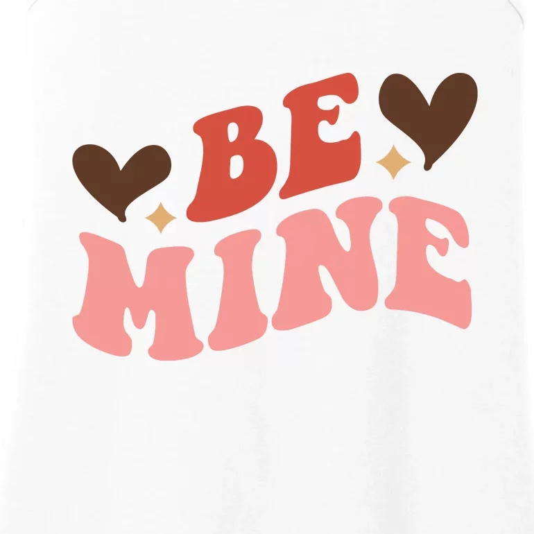 Be Mine Groovy Retro Valentine's Day Gift Ladies Essential Tank