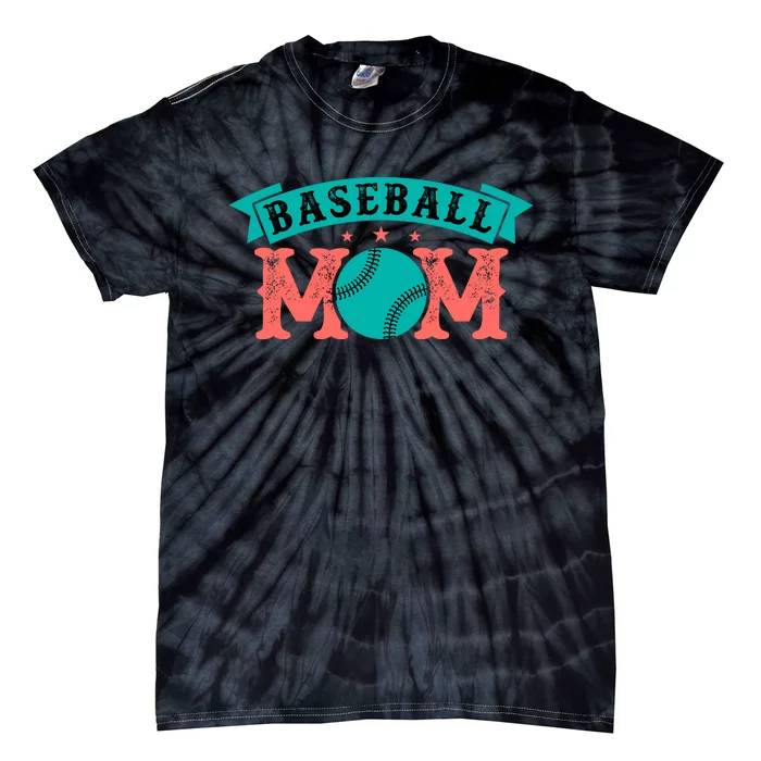 Baseball Mom Gift For Mom Vintage Tie-Dye T-Shirt