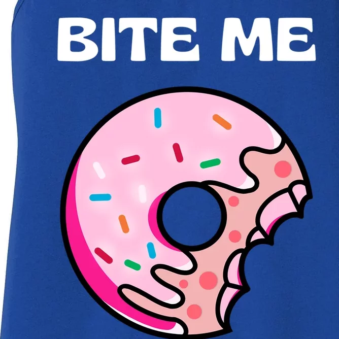 Bite Me Gift Donut Crew Gift Women's Racerback Tank