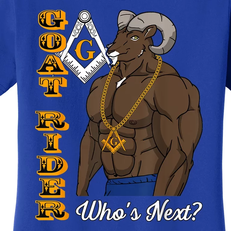 Brothers Masons Goat Rider WhoS Next Masonic FatherS Day Women's T-Shirt