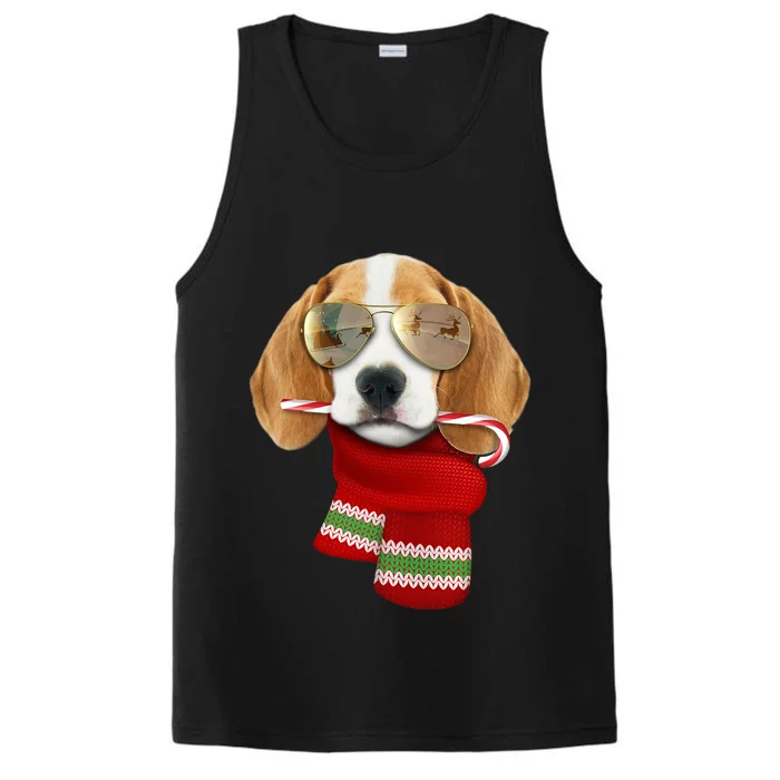 Beagle Meaningful Gift Christmas Gift For Dog Lovers Puppy Sunglasses Great Gift Performance Tank