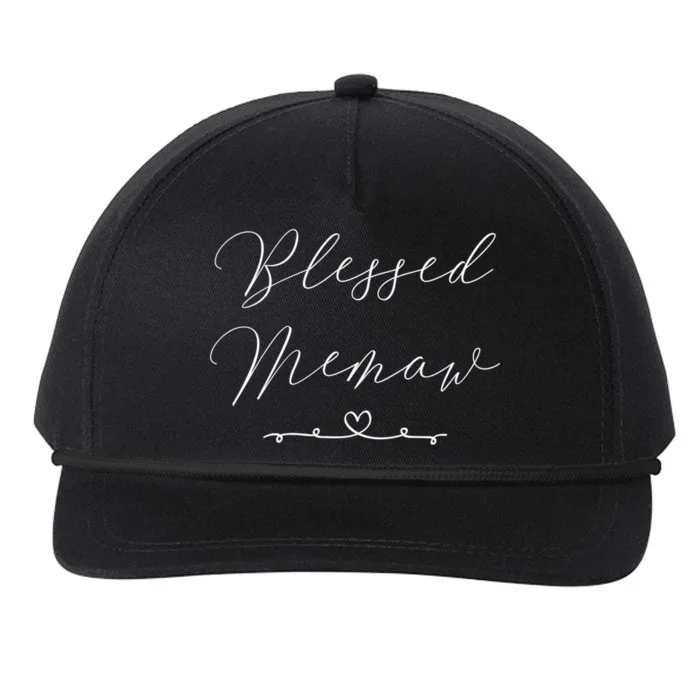 Blessed Memaw Gift Snapback Five-Panel Rope Hat