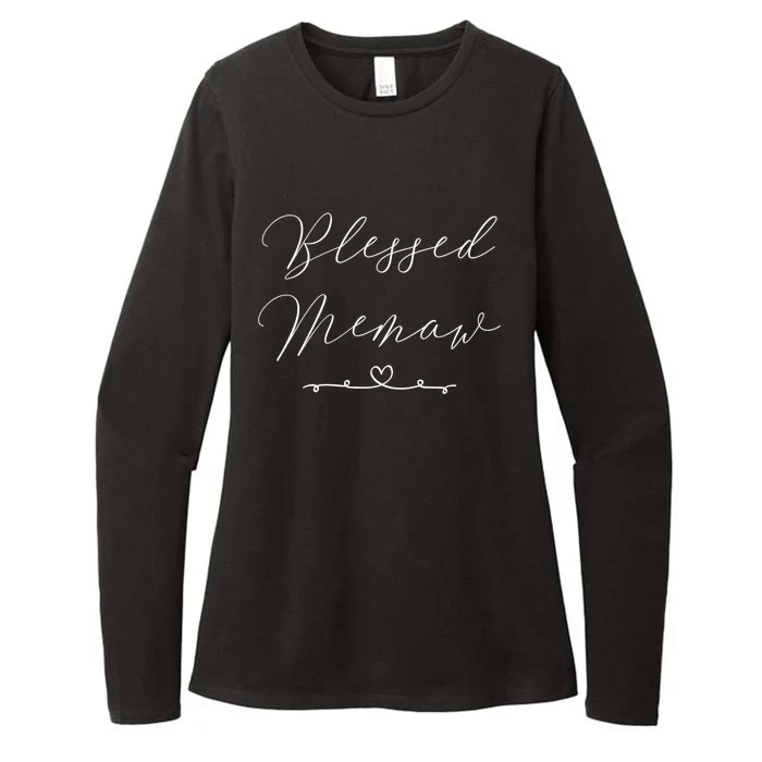 Blessed Memaw Gift Womens CVC Long Sleeve Shirt