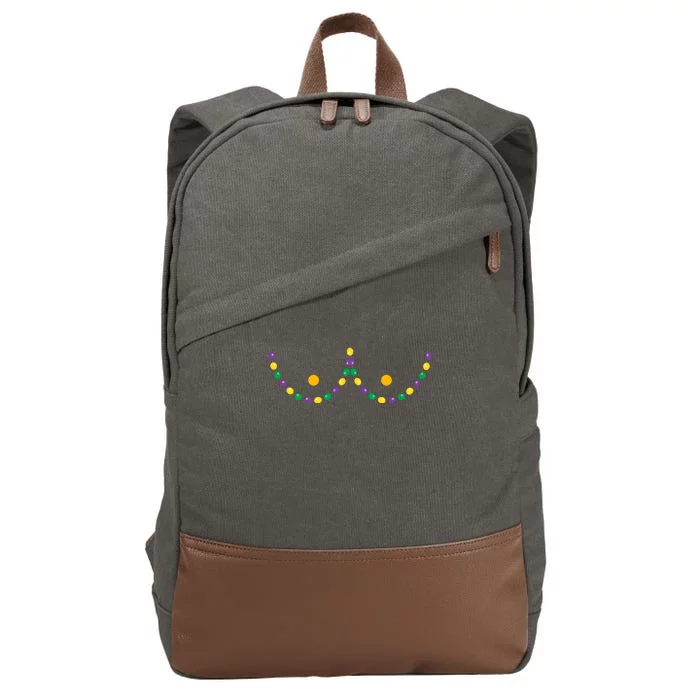 Boobs Mardi Gras Funny Beads Boobs Outline Cotton Canvas Backpack