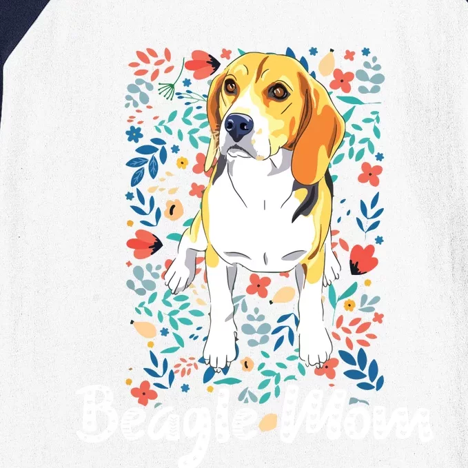 Beagle Mom Gifts For Funny Dog Lovers Beagle Mama Baseball Sleeve Shirt