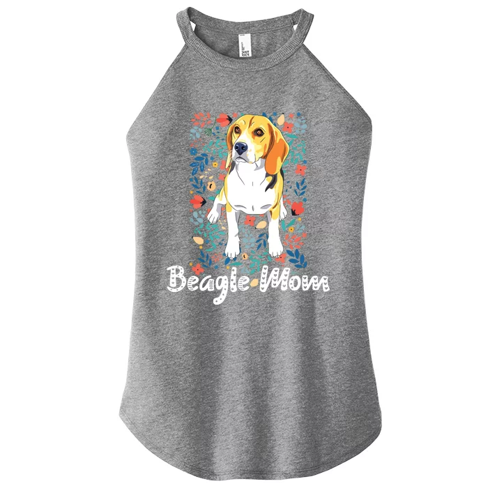 Beagle Mom Gifts For Funny Dog Lovers Beagle Mama Women’s Perfect Tri Rocker Tank