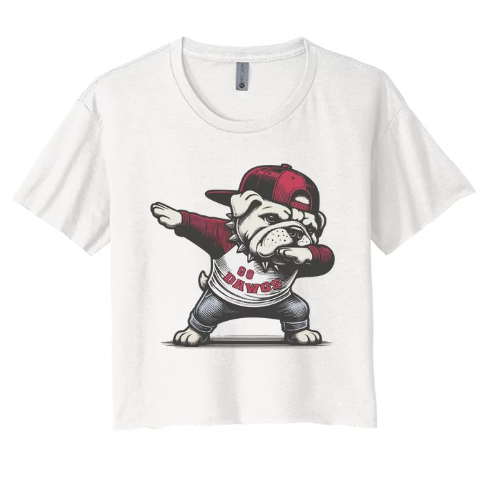 Bulldogs Mascot Go D.A.W.G.S Women's Crop Top Tee