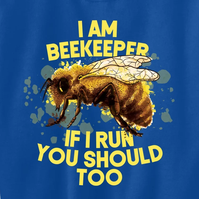 Beekeeper Meaningful Gift Honeycomb Honey Bee Beekeeping Gift Kids Sweatshirt