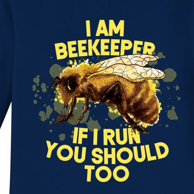 Beekeeper Meaningful Gift Honeycomb Honey Bee Beekeeping Gift Baby Long Sleeve Bodysuit