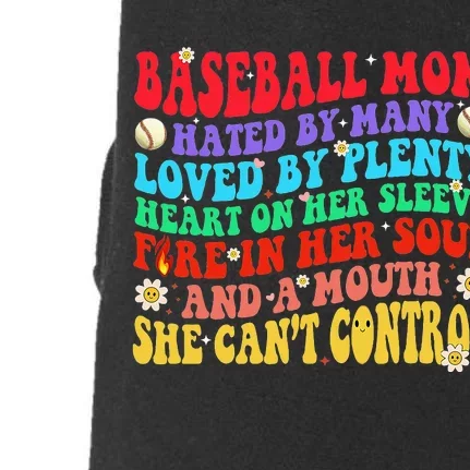 Baseball Mom Groovy Hated By Many Loved By Plenty Mommy Doggie 3-End Fleece Hoodie