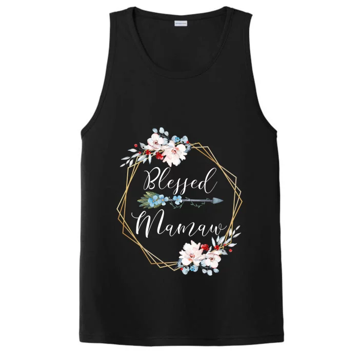 Blessed Mamaw Grandma Gift Performance Tank