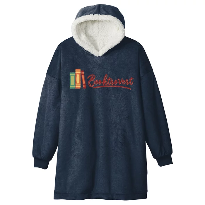 Booktrovert Maroon Gift Hooded Wearable Blanket